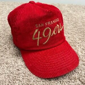 Vintage San Francisco 49ers Script Corduroy Hat The‎ Cord Sport Specialties NFL